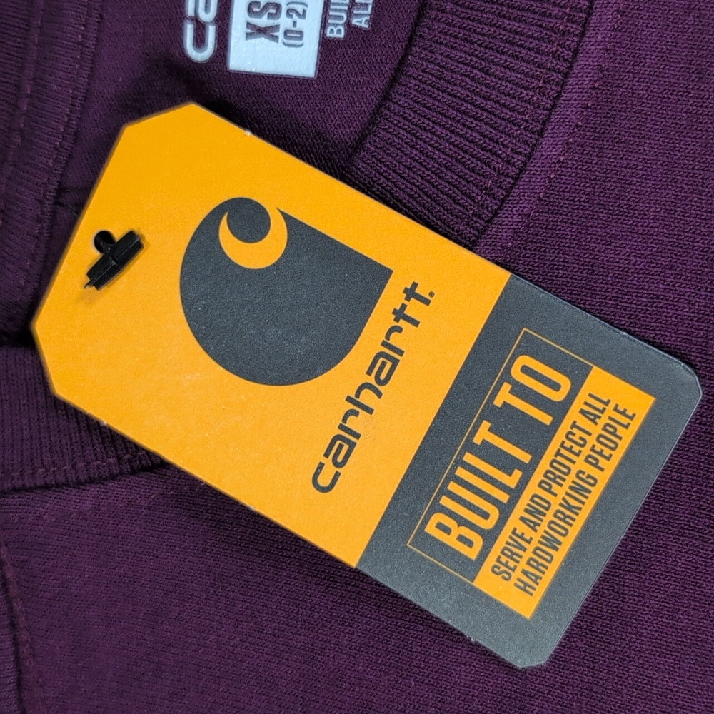 Carhartt Loose Fit Long Sleeve Graphic T-Shirt in Eggplant Women's Size XS - Picture 3 of 10